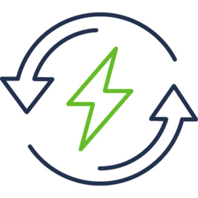 Vector image showing renewable energy