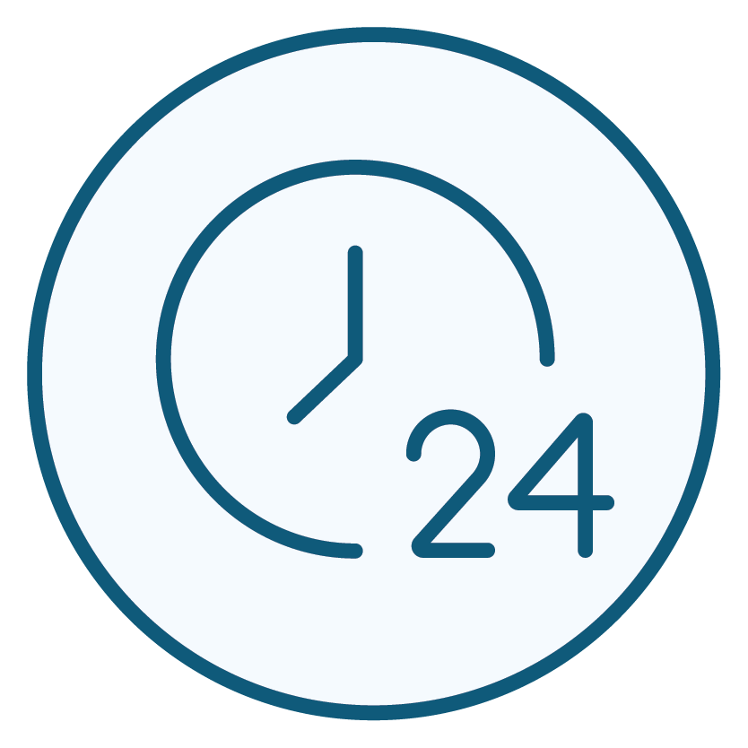 24 hour security icon