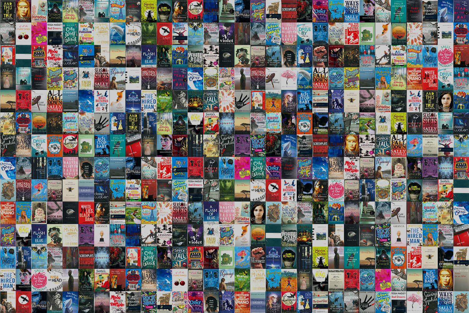 Montage of book covers from Bath Spa University's Creative Writing Department