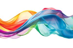 Graphic smoke wave in pride flag colours