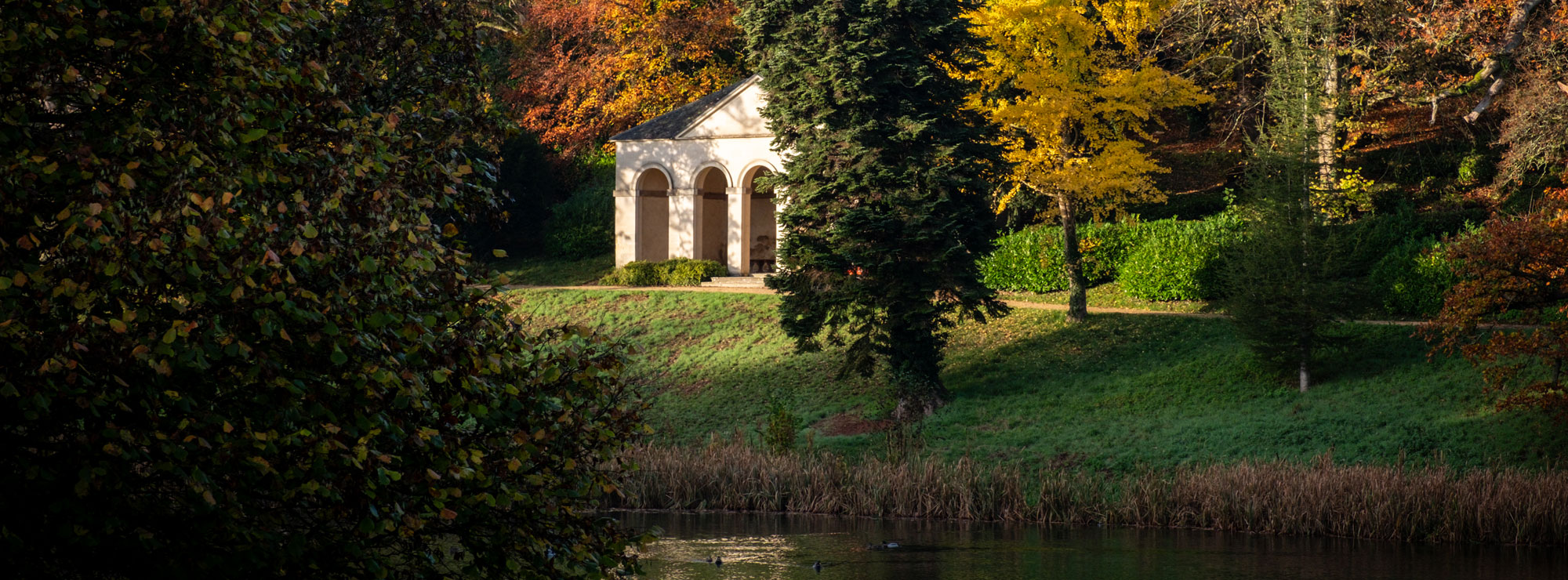 A picture of Newton Park Campus in Autumn