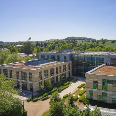 An aerial shot of Commons at Newton Park