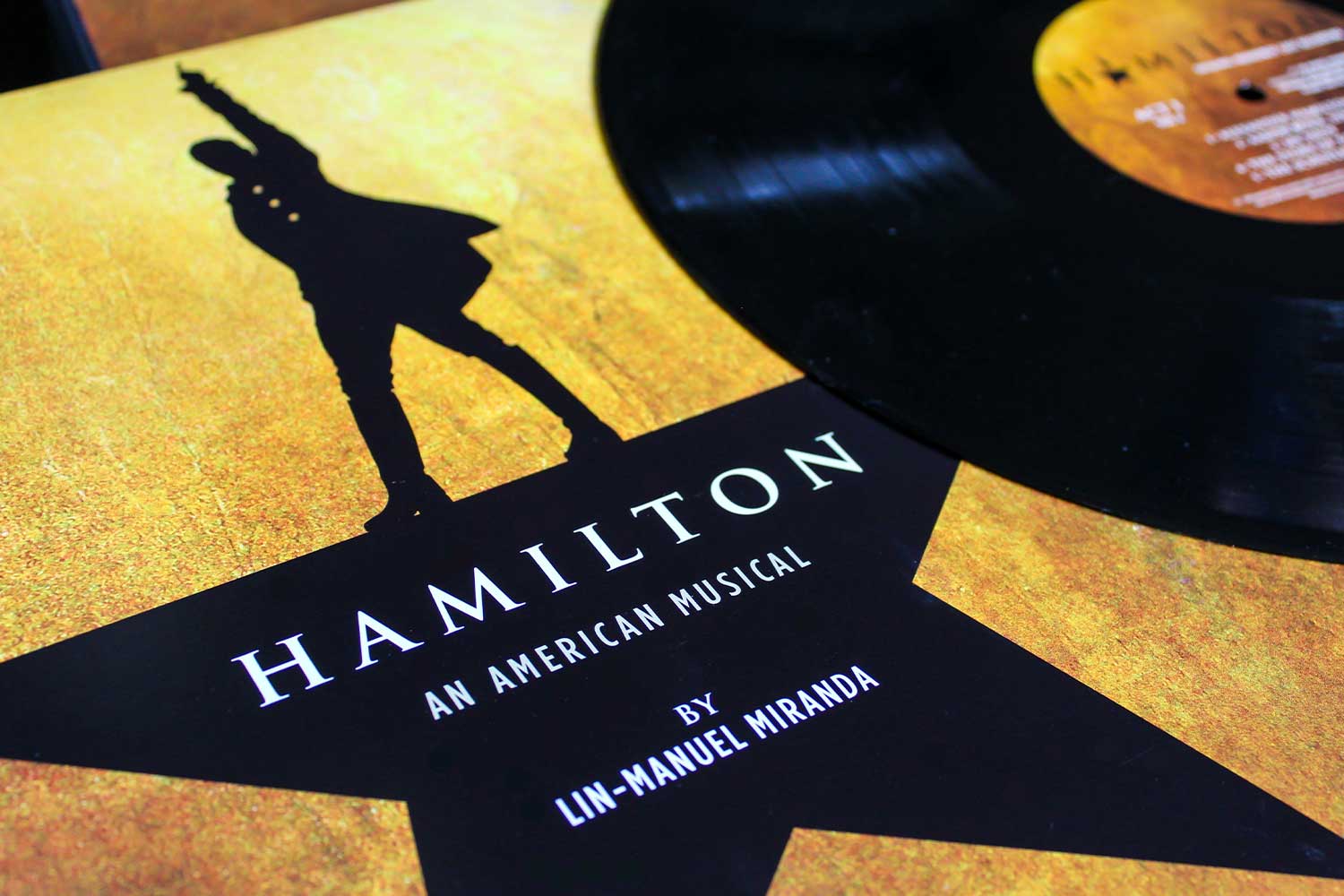 The vinyl record for the official Hamilton soundtrack